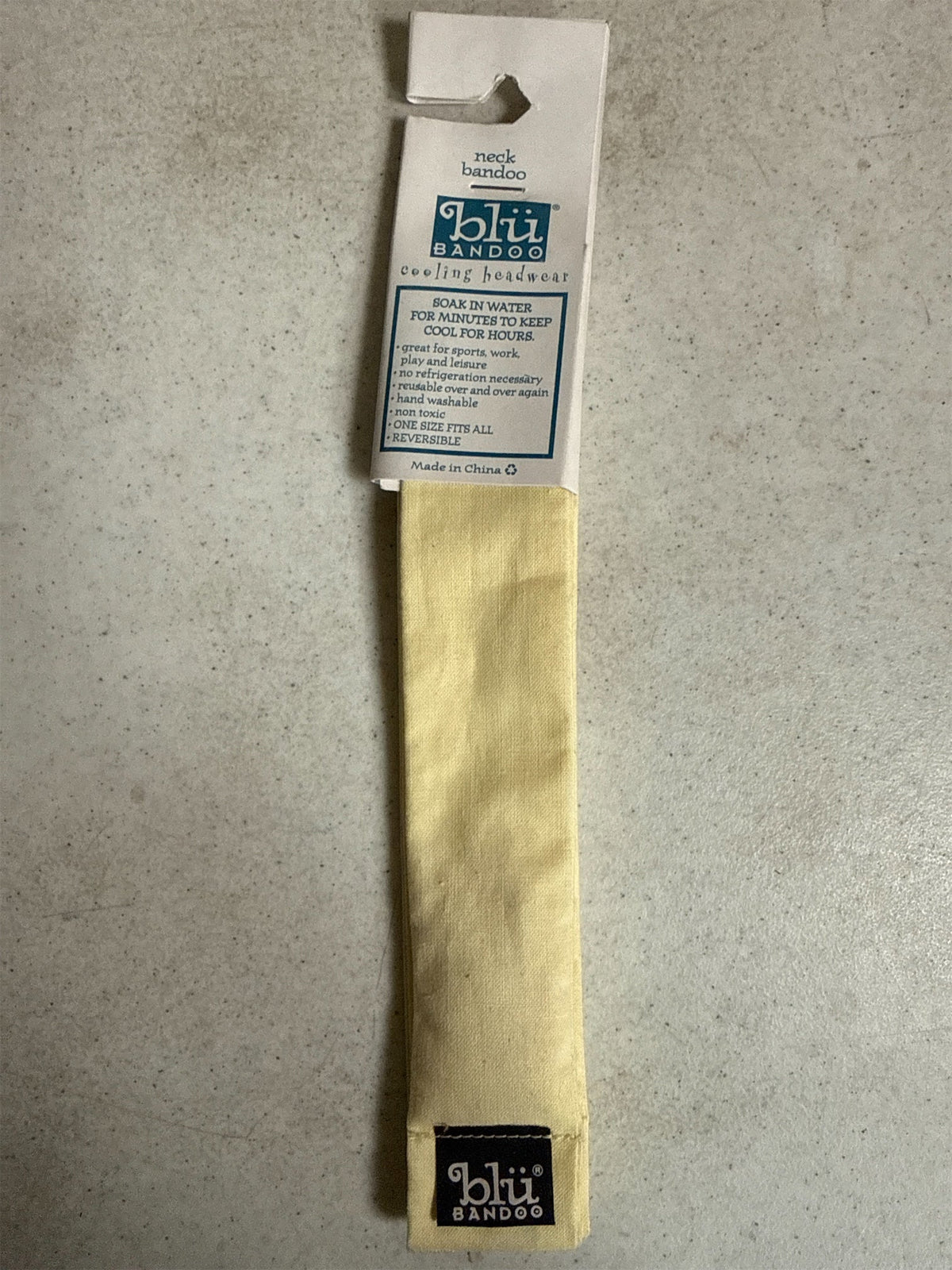Blu Bandoo Cooling Neck Wrap, Yellow, One Size