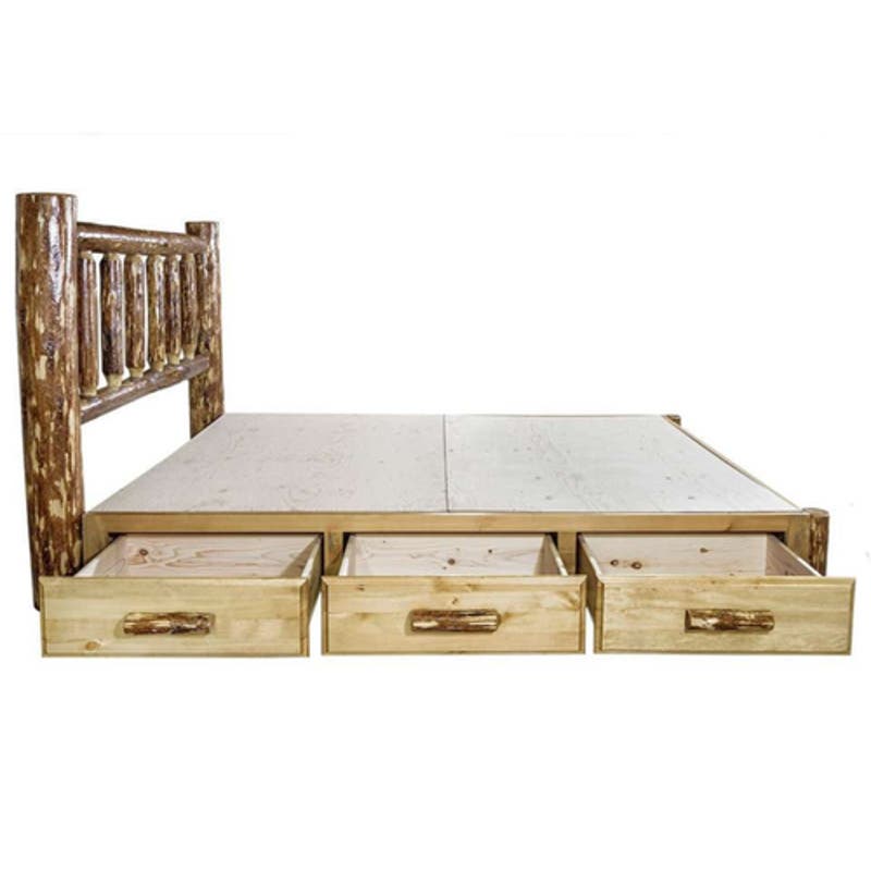 Montana Woodworks California King Platform Bed With Storage (Log or Lodge Pole)