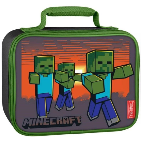 Thermos Kids Insulated Reusable Single Compartment Lunch Bag, Minecraft