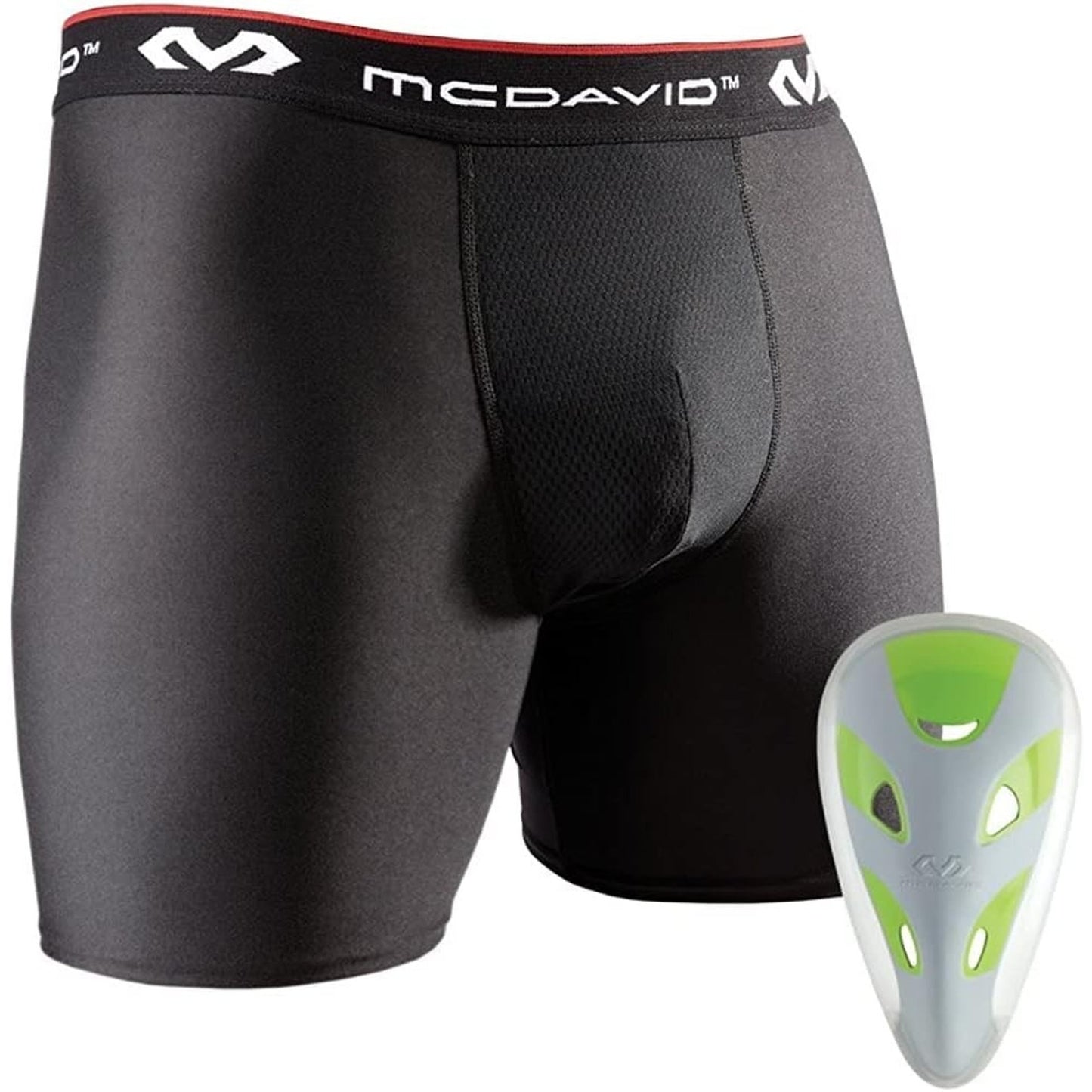 Mcdavid Boy's Boxer Briefs w/ Athletic Cup Protection, Teen Waist 26-30"