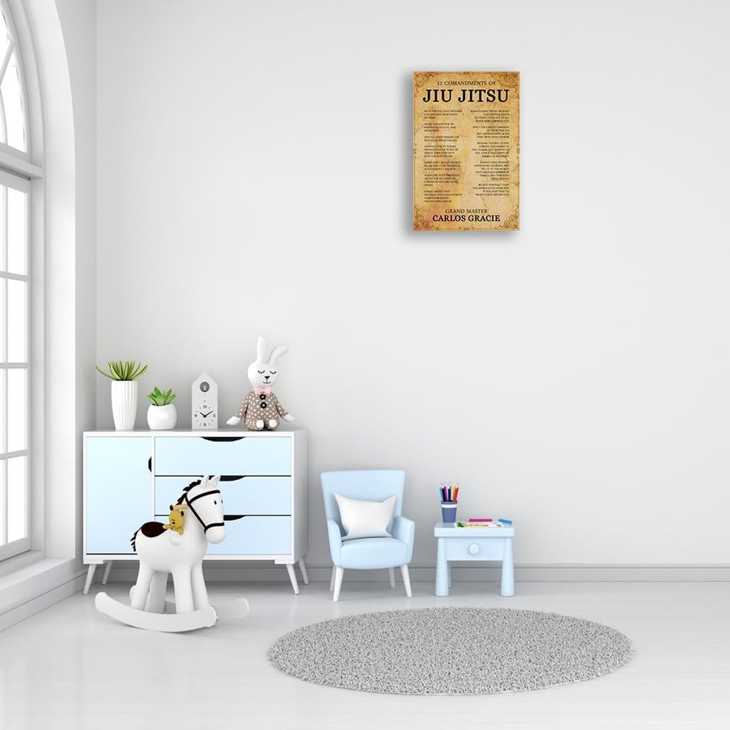 16x24in 12 Commandments BJJ Wall Art | Brazillian Jiu Jitsu