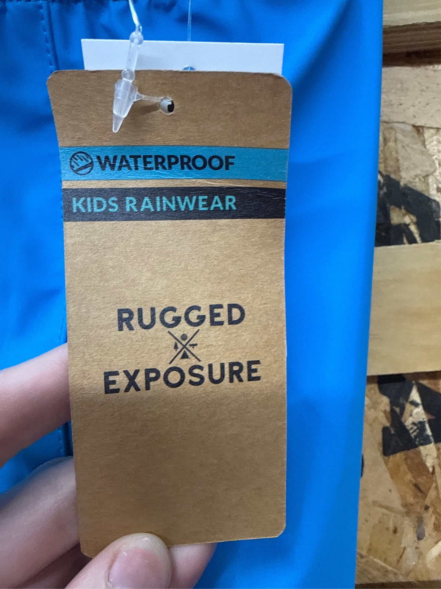 Rugged Exposure Kids' Waterproof Rain Pants - Bright Blue, Size 8