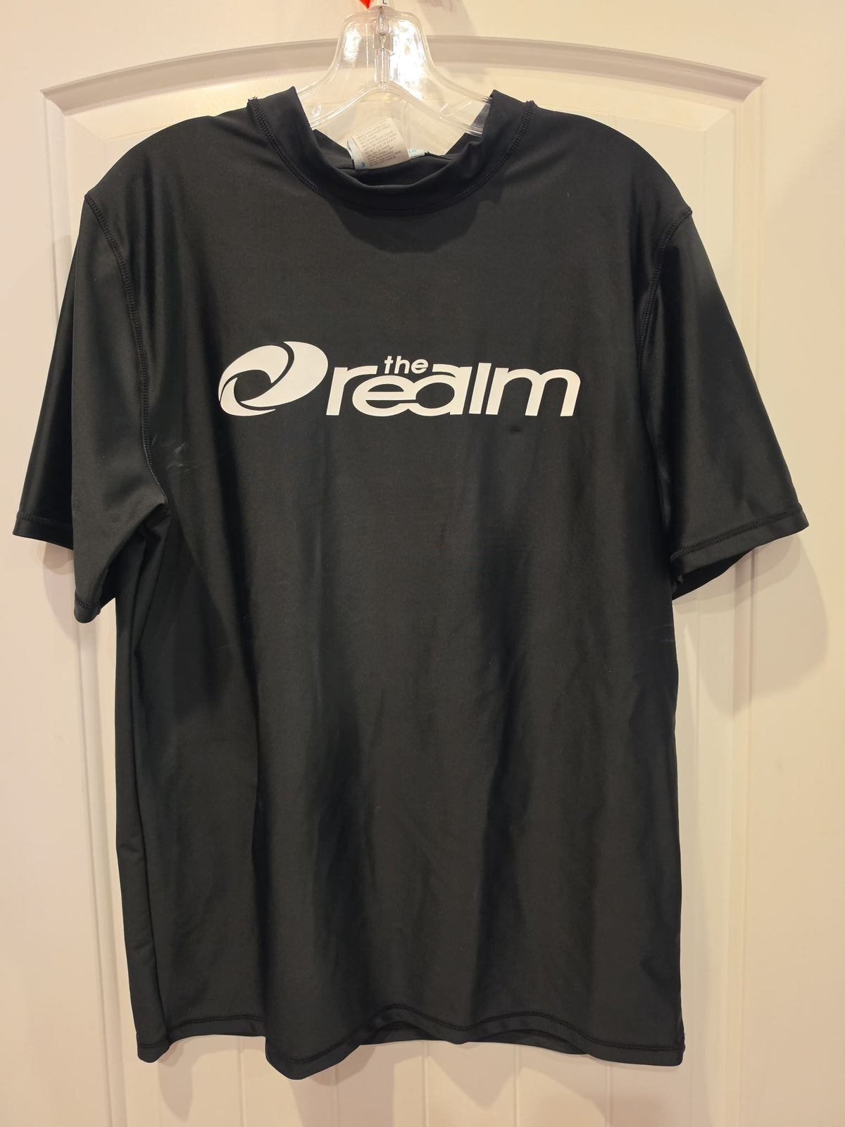 The Realm Men's Short-Sleeve Swim Tee - Black, Size L