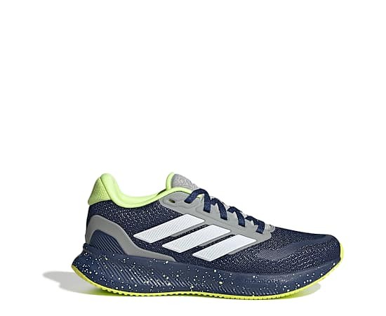 Adidas Kids' Runfalcon 5.0 Athletic Shoes - Navy/Yellow - Size 7