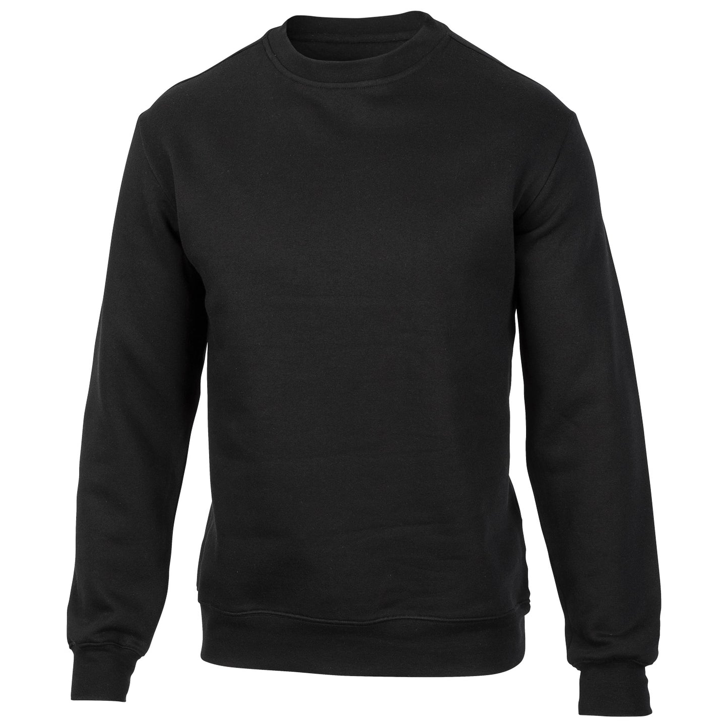 Fit Essentials Men's Crewneck Fleece Pullover Sweatshirt - Black, Size L