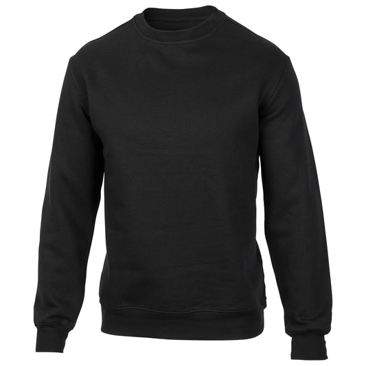 Fit Essentials Men's Crewneck Fleece Pullover Sweatshirt - Black, Size L