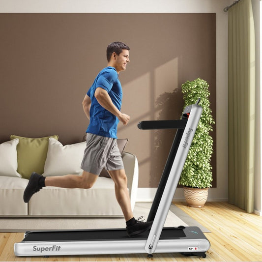 4.75HP 2 In 1 Folding Treadmill with Remote APP Control-Black