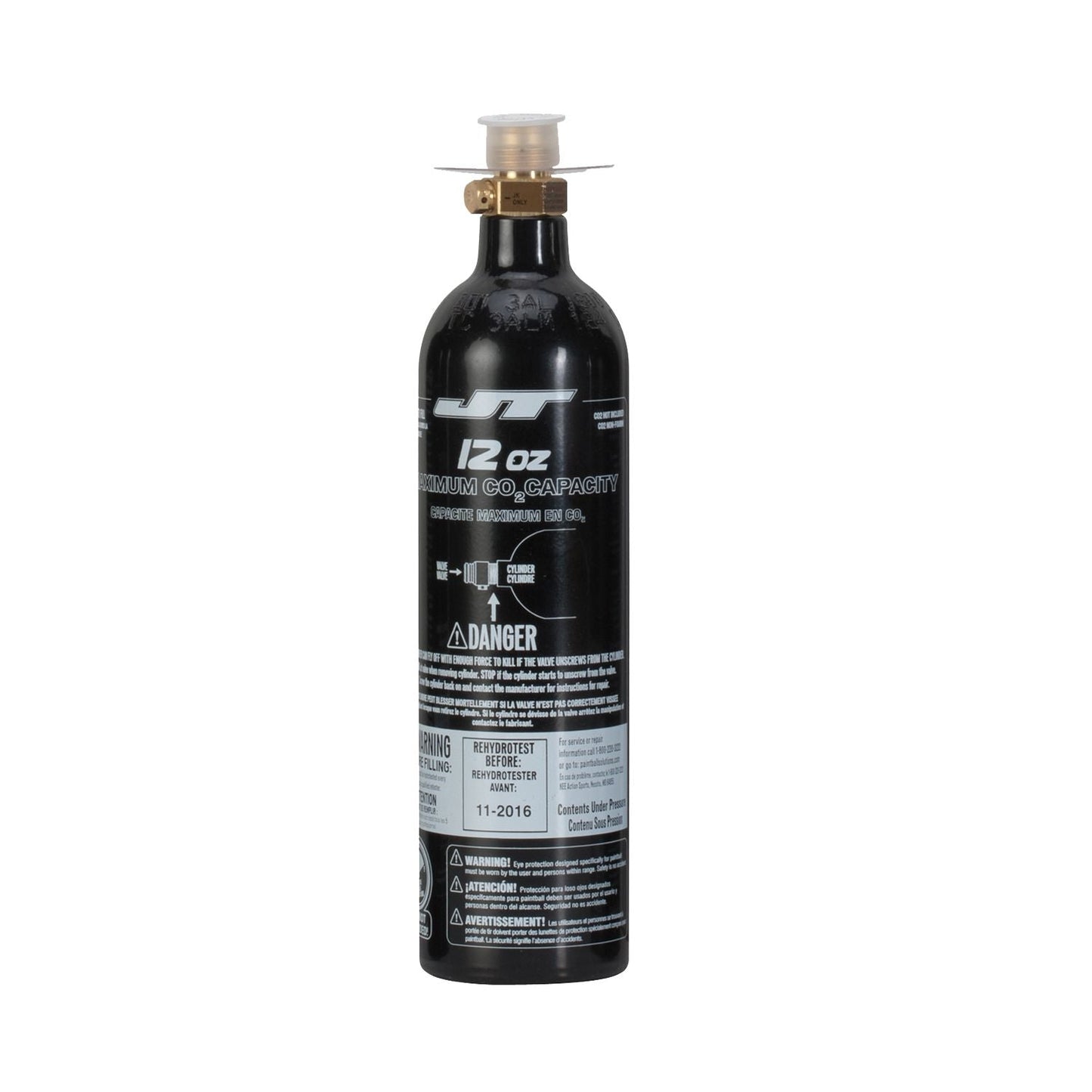 Tippmann 12 oz. Aluminum Paintball CO2 Tank - Black