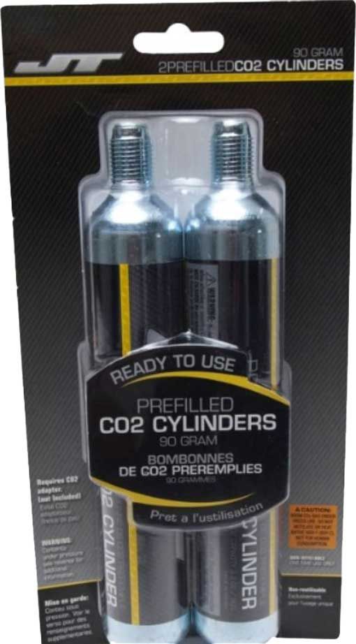 JT 90g Prefilled CO2 Cylinders - 2 Pack