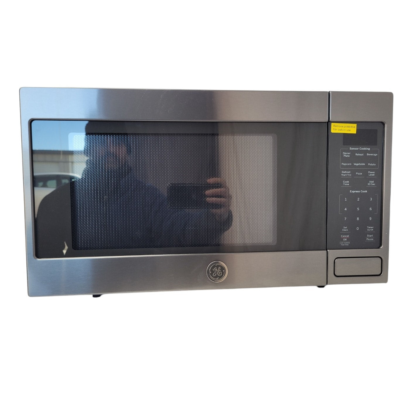 GE 1.6 Cu. Ft. Countertop Microwave Oven, JES1657BMTS - Black Stainless Steel