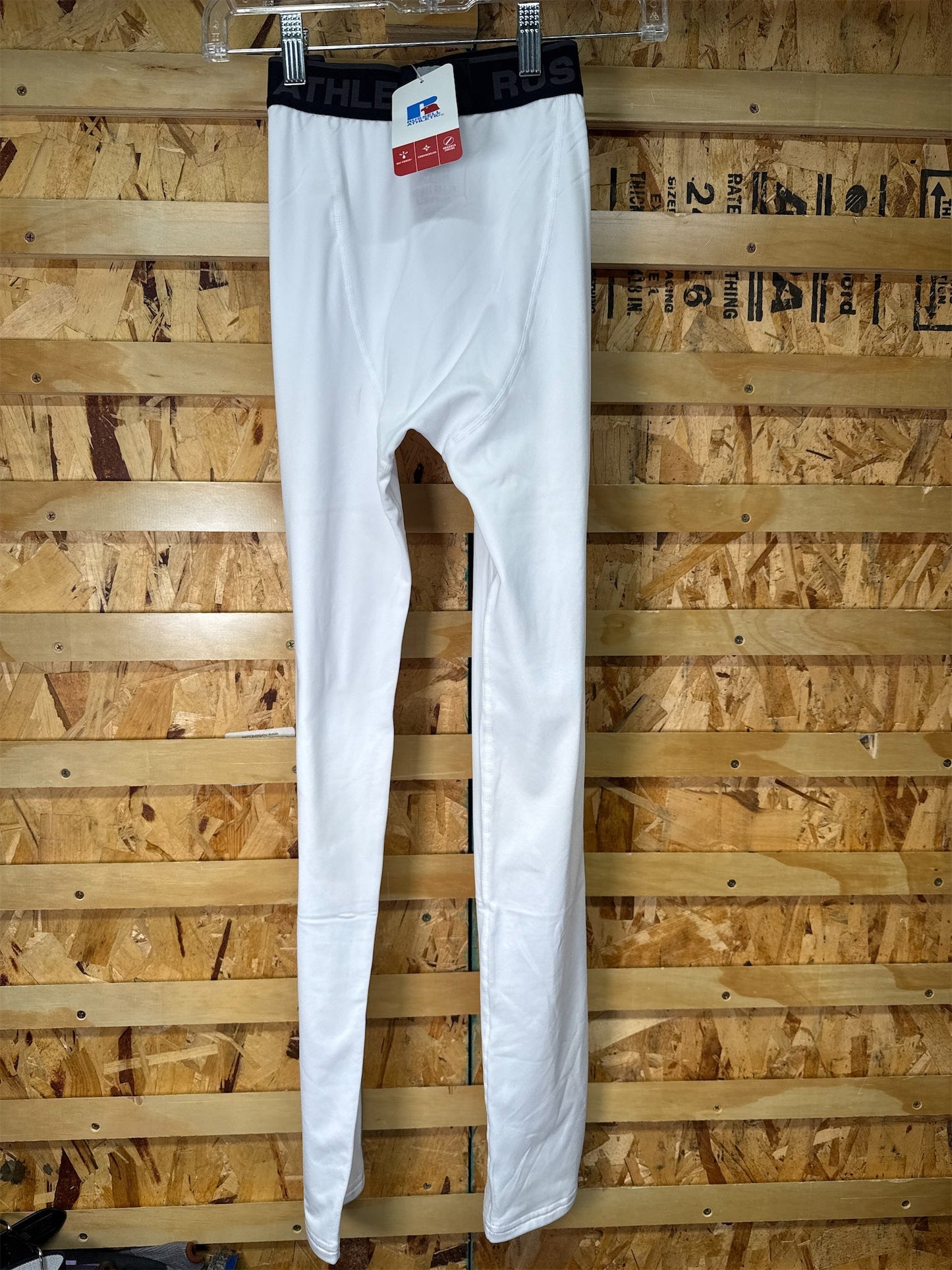 Russell Athletic Boys' Arctic Compression Pants, White, Size XL