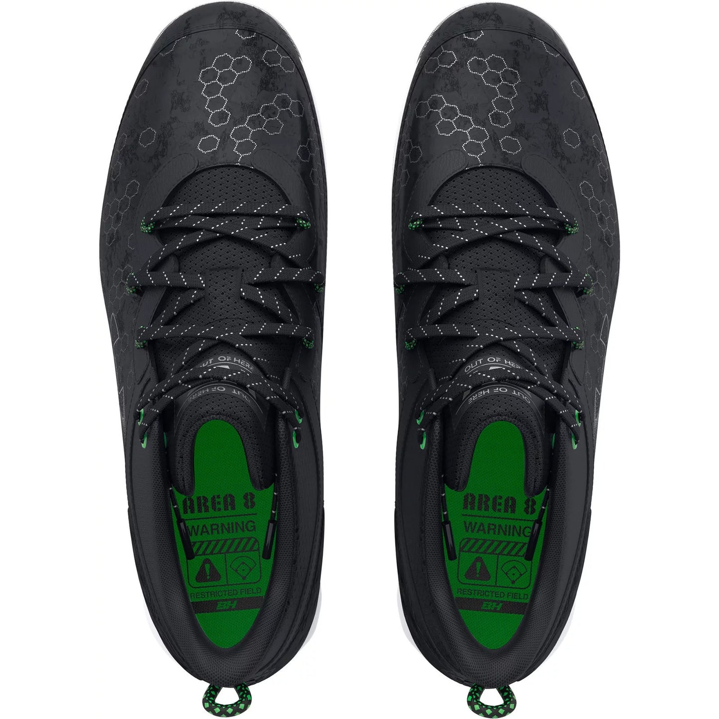 Under Armour Harper 8 Mid RM Baseball Cleats - Size 12, Black/Silver