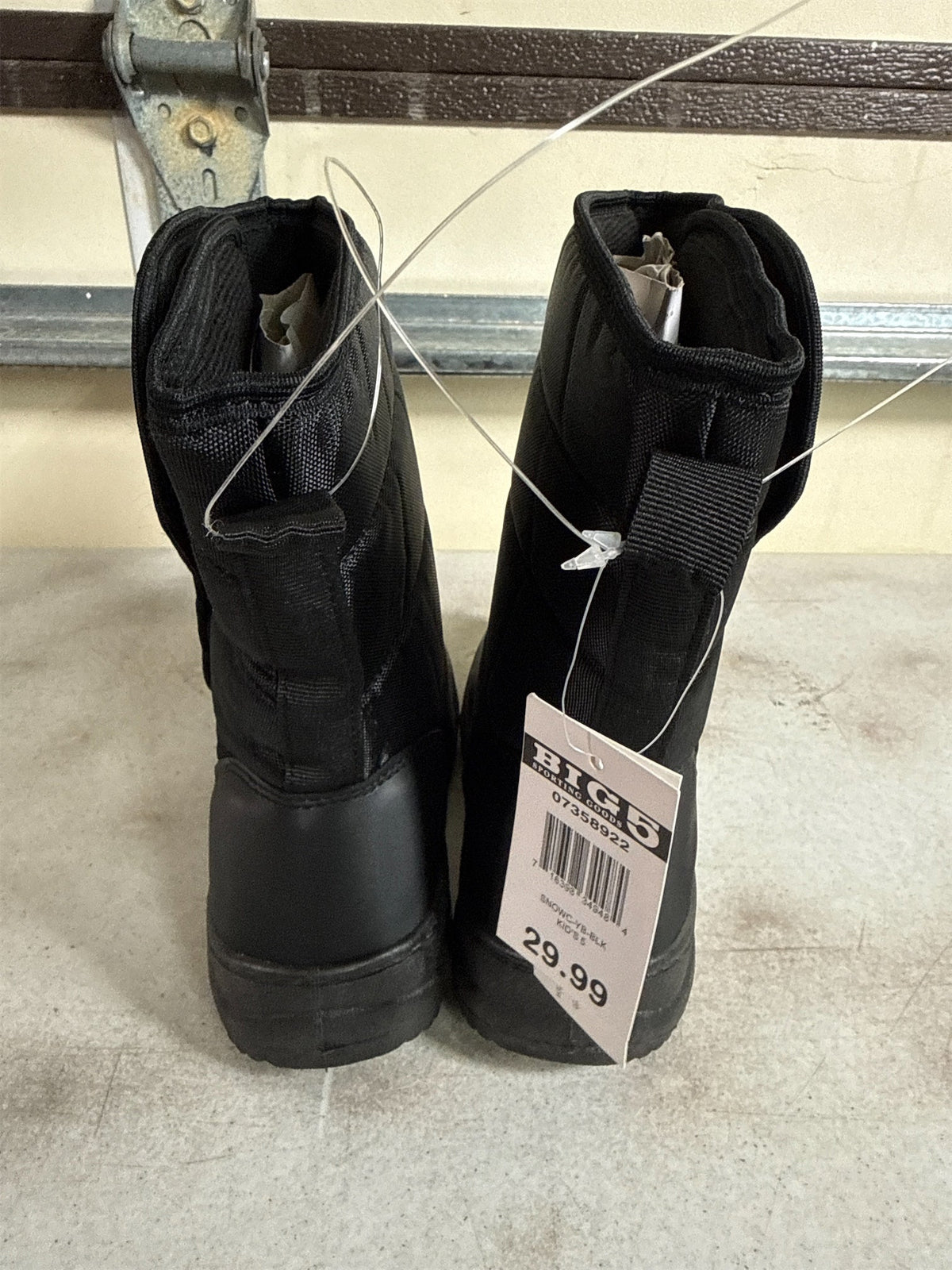 Kids' Black Winter Snow Boots - Size 5