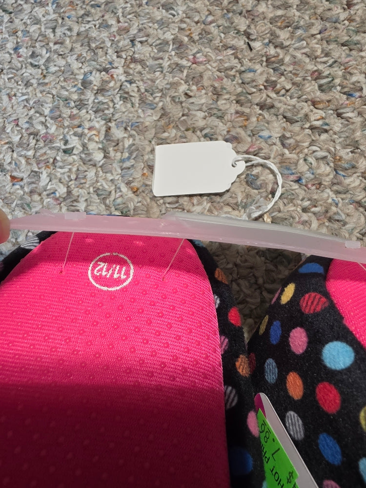 Disney Girl's Minnie Mouse Slippers, Black,  Size 11/12