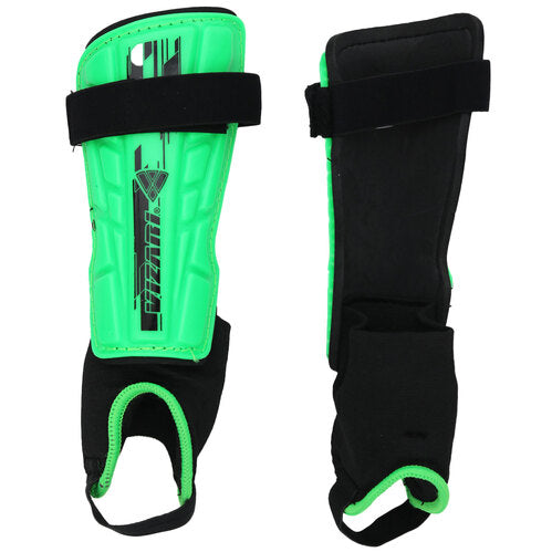 Vizari Avalon Youth Soccer Shin Guards with Ankle Protection - Black/Green