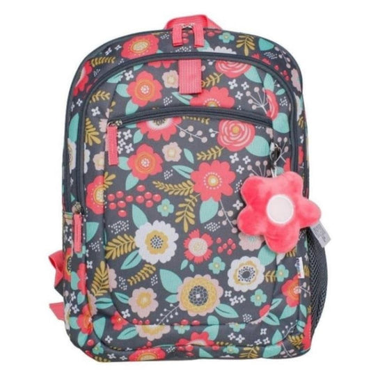Crckt Kids' 16.5" Backpack, Gray Floral Print