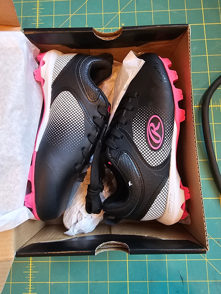 Rawlings Sanction Low Girls' Baseball & Softball Cleats - Black/Pink, Size 12