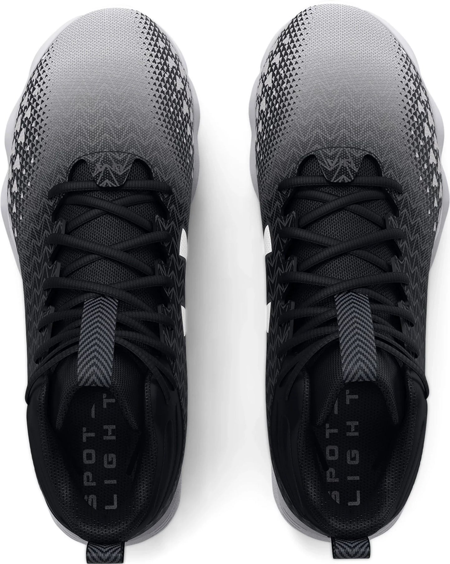 Under Armour Spotlight Franchise 3 Junior RM Football Cleats - Black/White, 12K