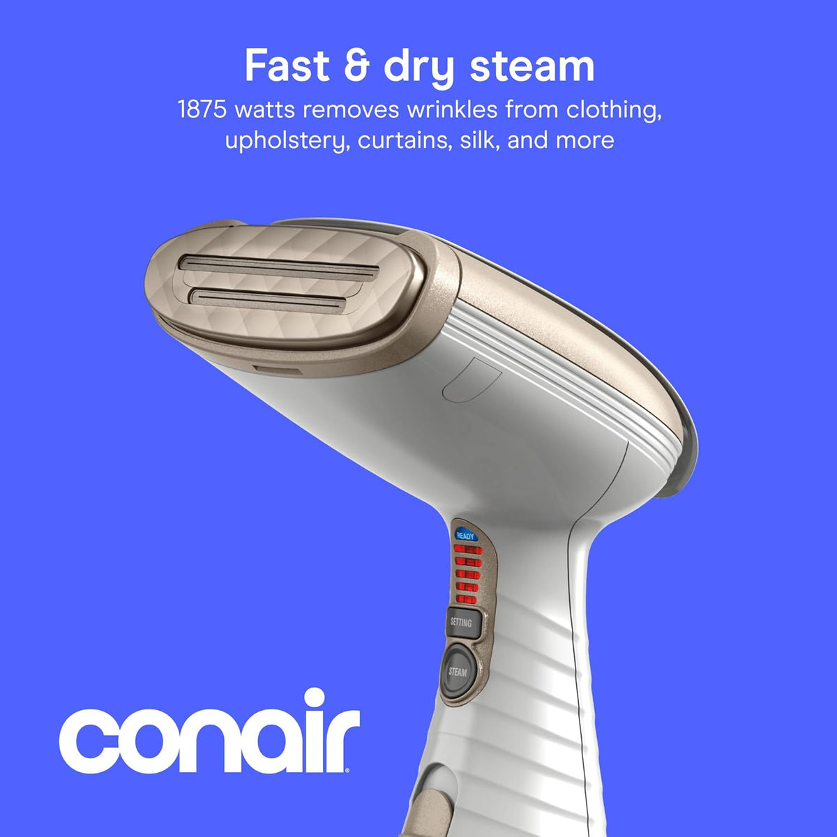 Conair Turbo ExtremeSteam 1875W Handheld Fabric Steamer - White/Champagne