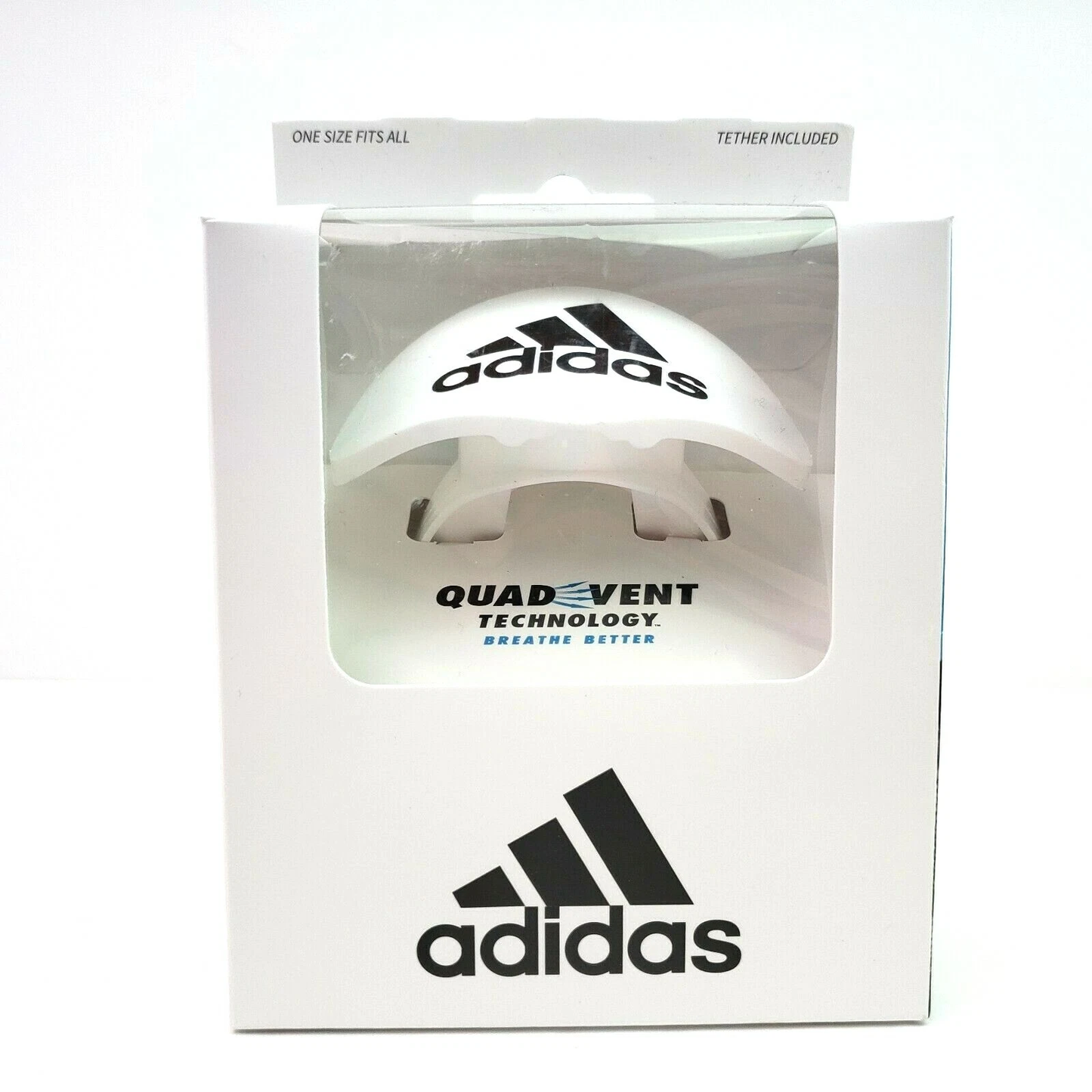 Adidas Quad Vent Lip Protector Mouthguard - White, One Size