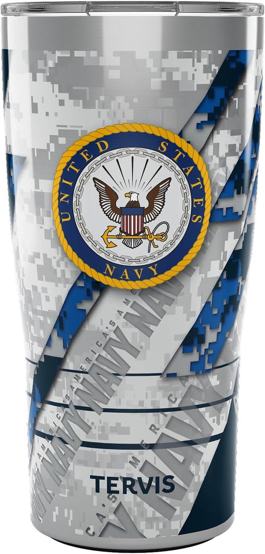 Tervis 20 oz US Navy Stainless Steel Tumbler with Slider Lid
