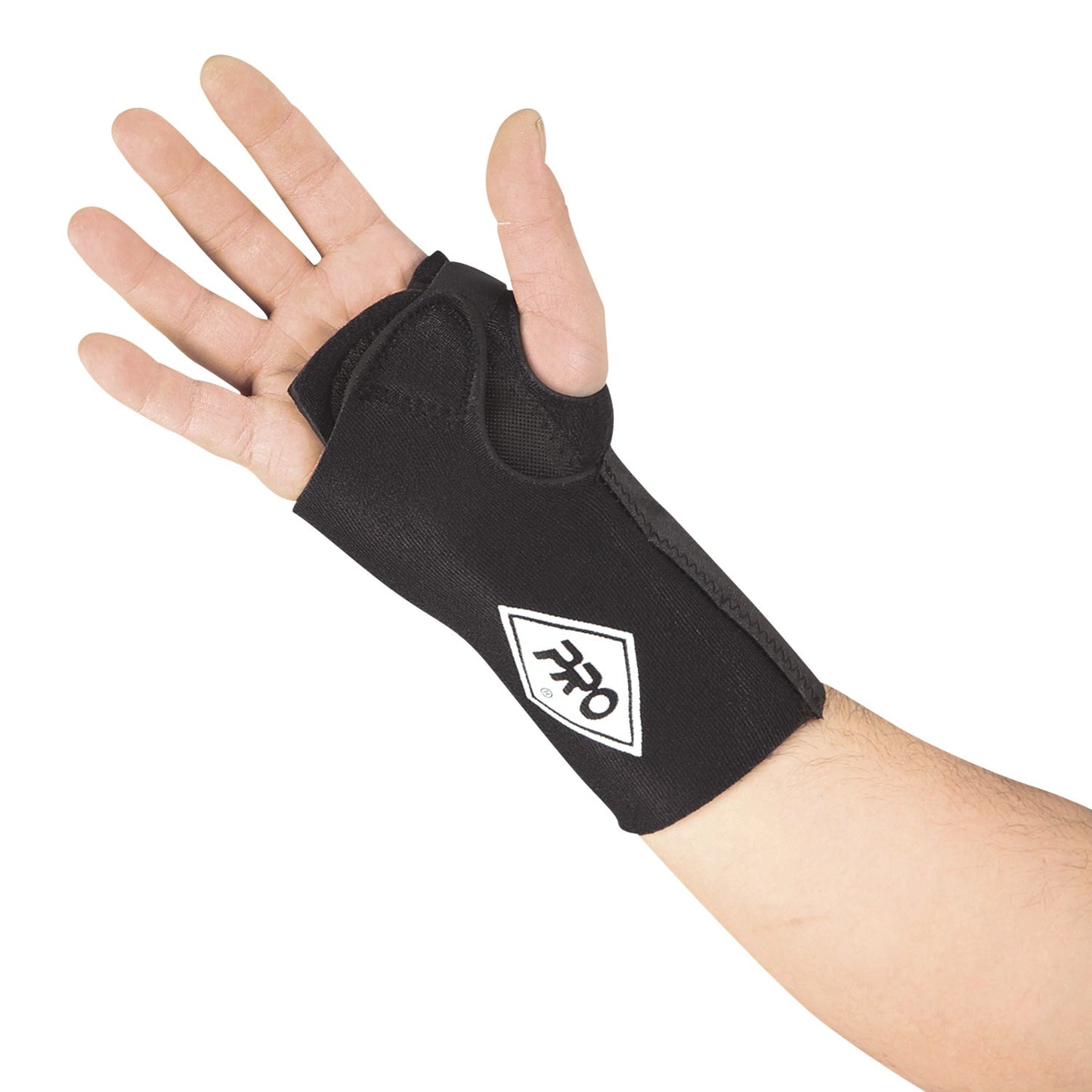 PRO Orthopedic Neoprene Carpal Tunnel Wrist Support - Right Hand, Small, Black