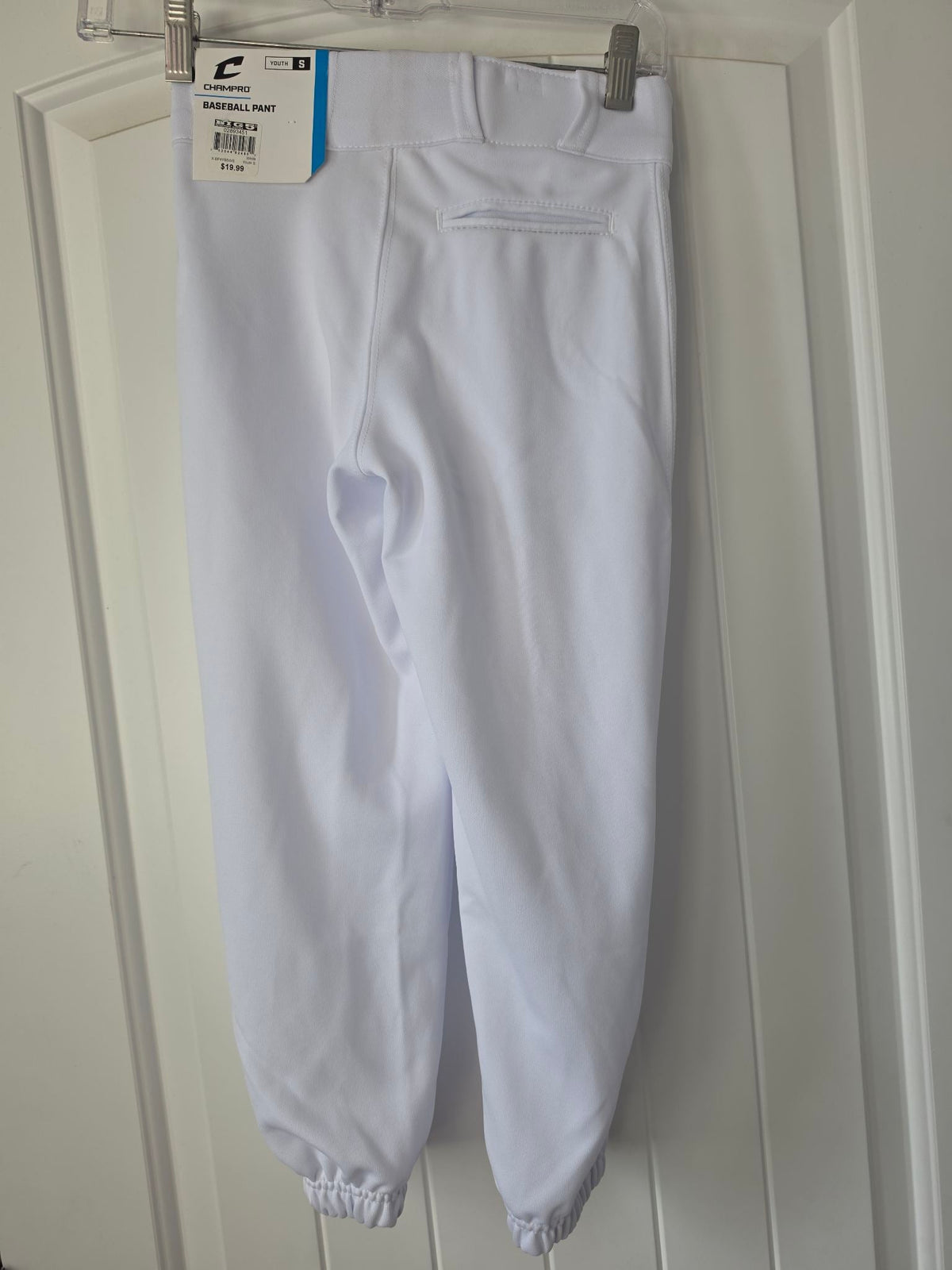Champro MVP Classic Youth Baseball Pants - White, Size Small