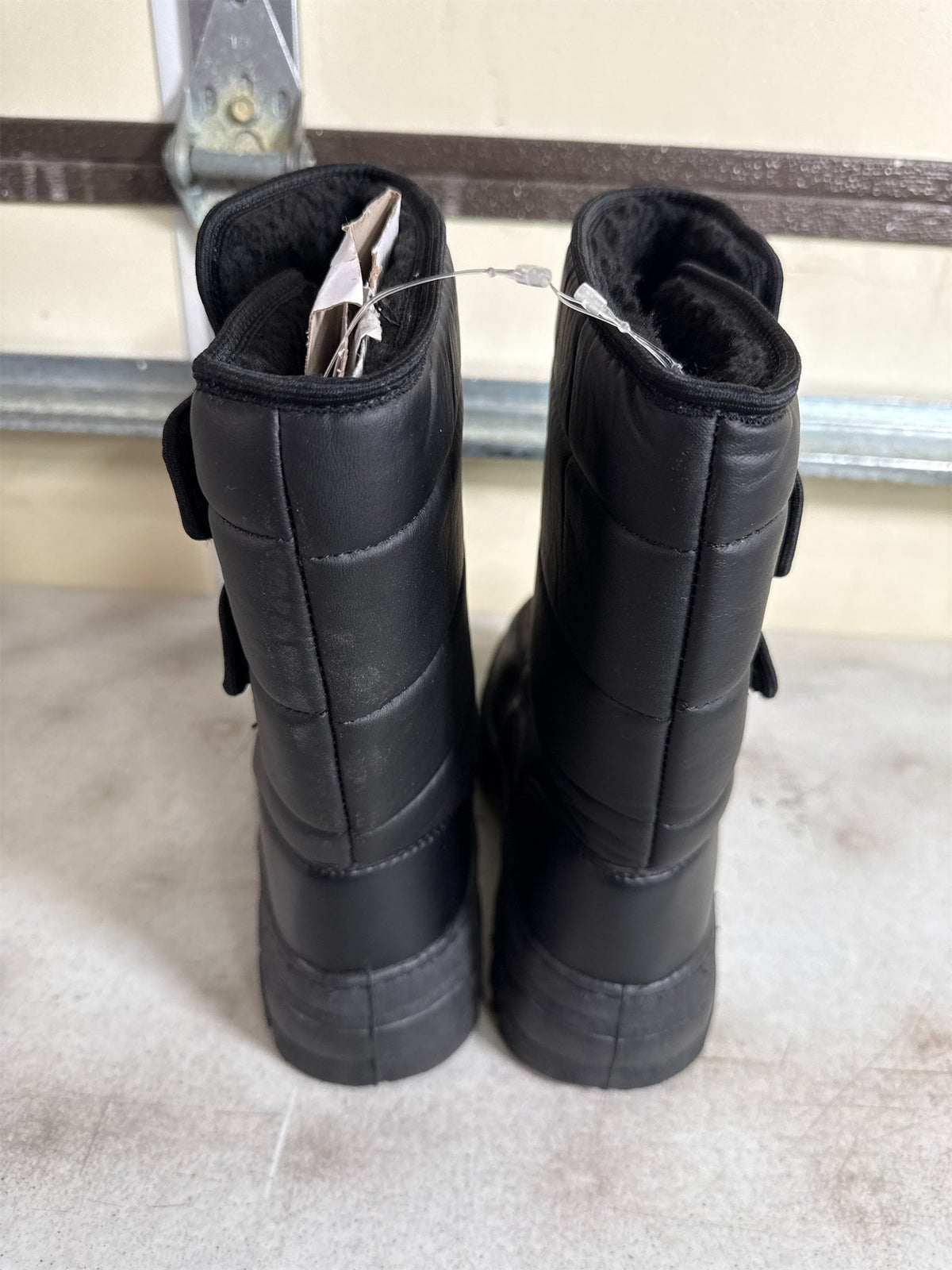 WFS Men's Insulated Winter Snow Boots - Black, Size 7