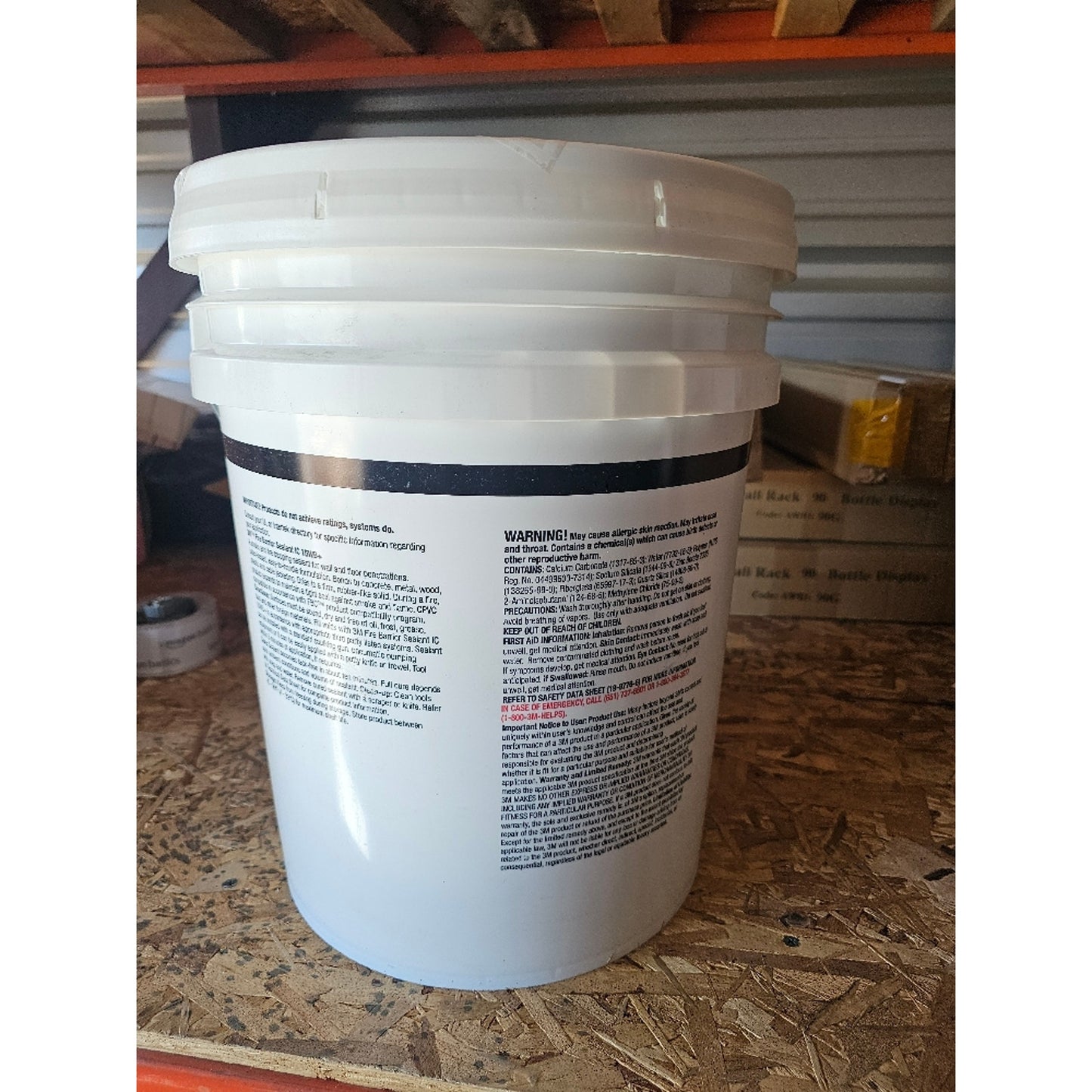 3M Fire Barrier Sealant IC 15WB+, Yellow, 4.5 Gal, 3-Hour Protection