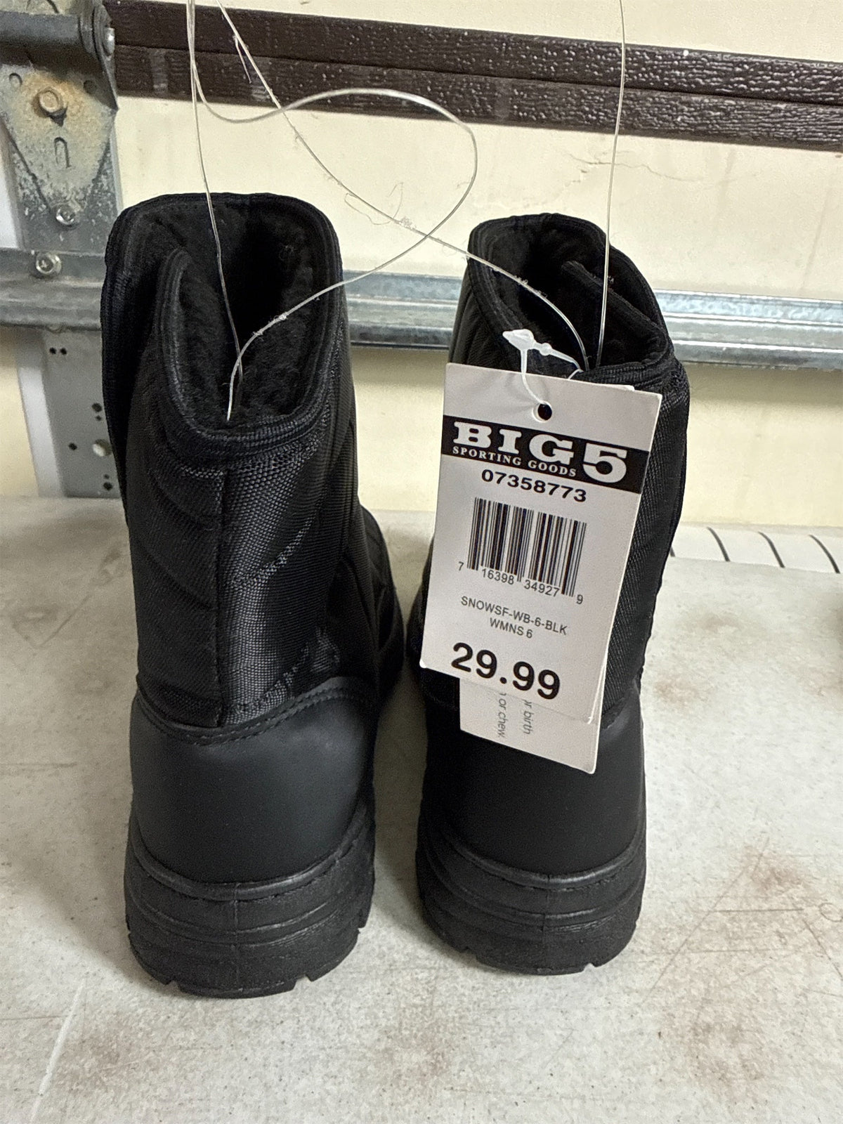 WFS Women's Snowflake Insulated Snow Boots - Black, Size 6