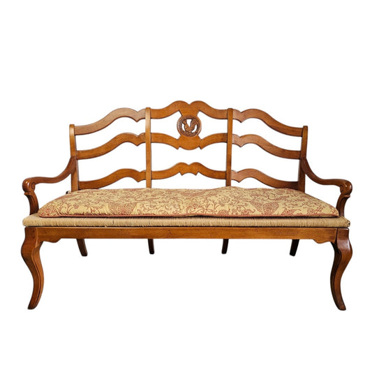 Stanley Furniture Chanticleer Cherry Dining Bench Settee Rooster