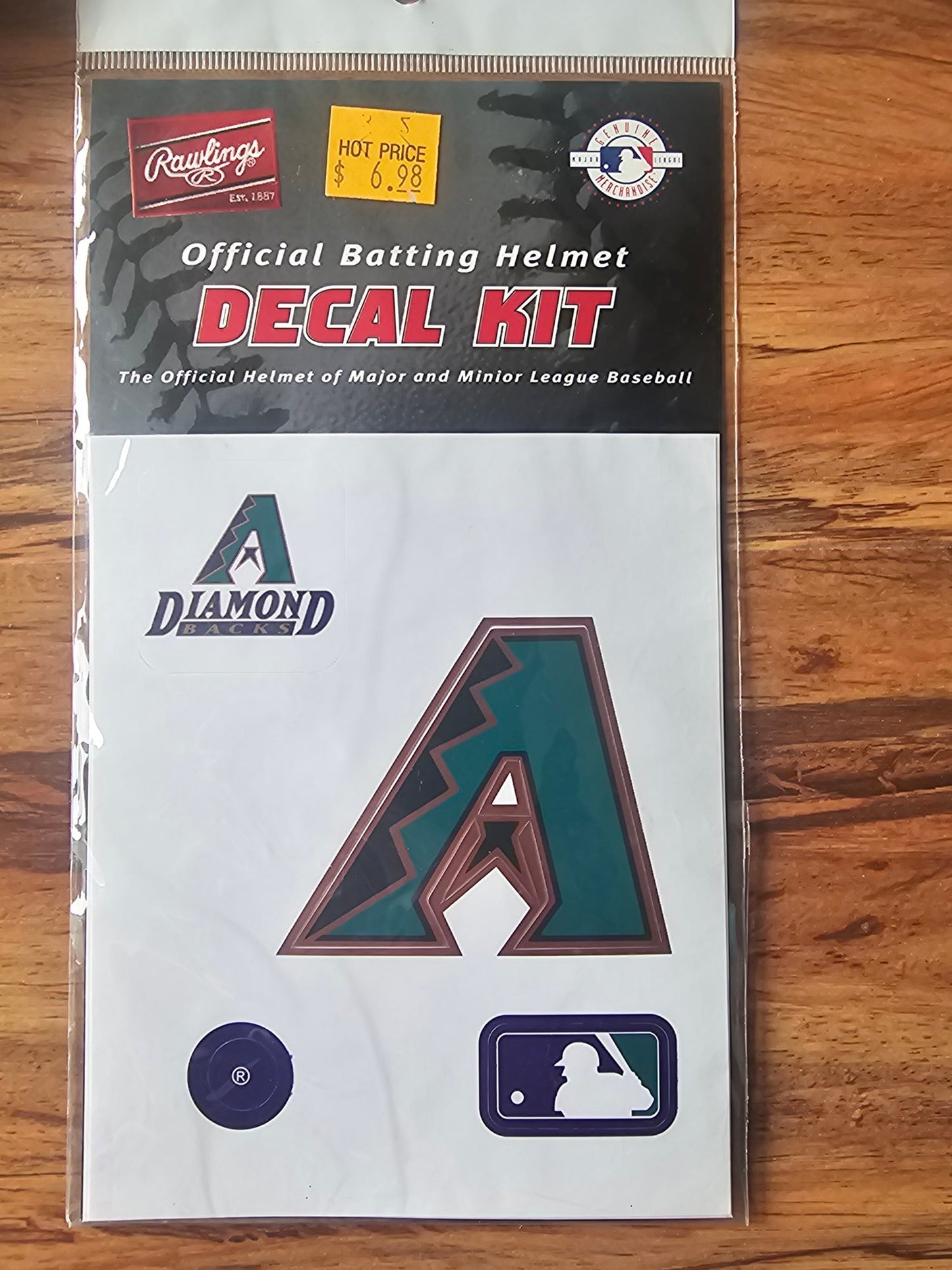 Rawlings MLB Arizona Diamondbacks Official Batting Helmet Decal Kit