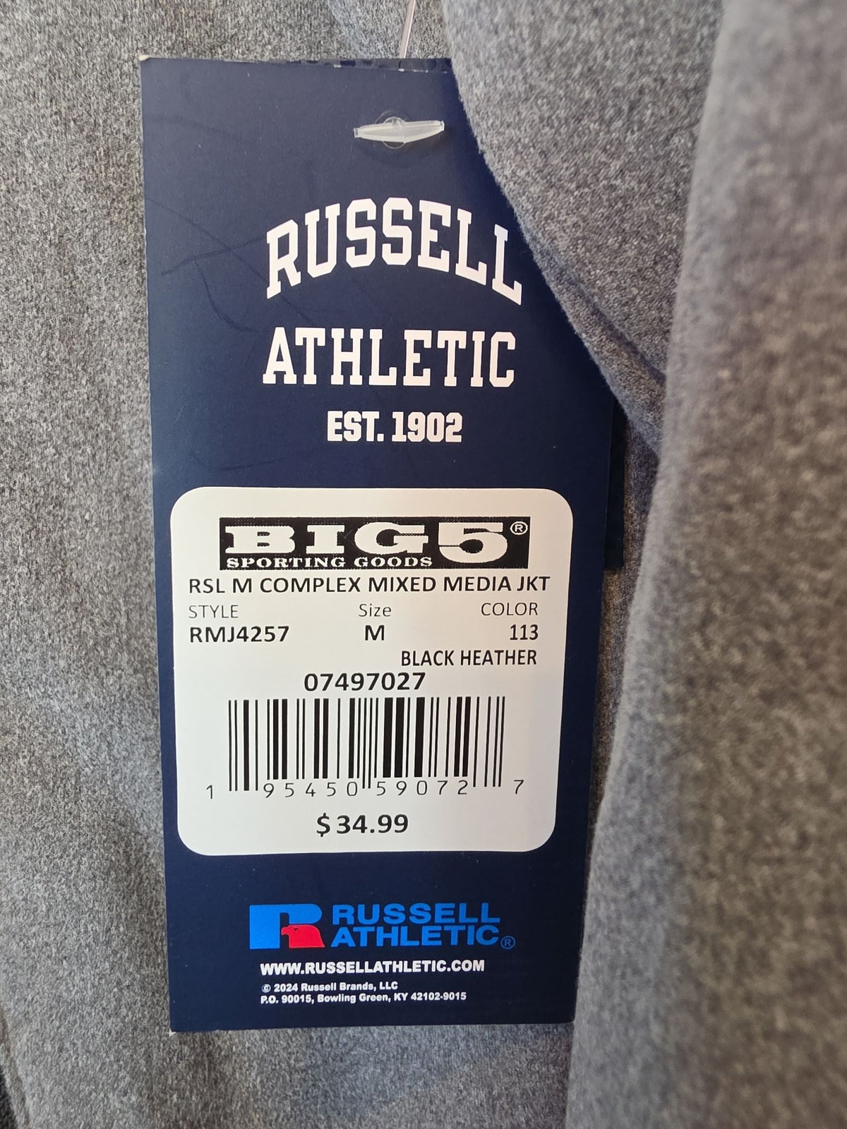 Russell Athletic Men's Colorblock Full-Zip Hooded Jacket