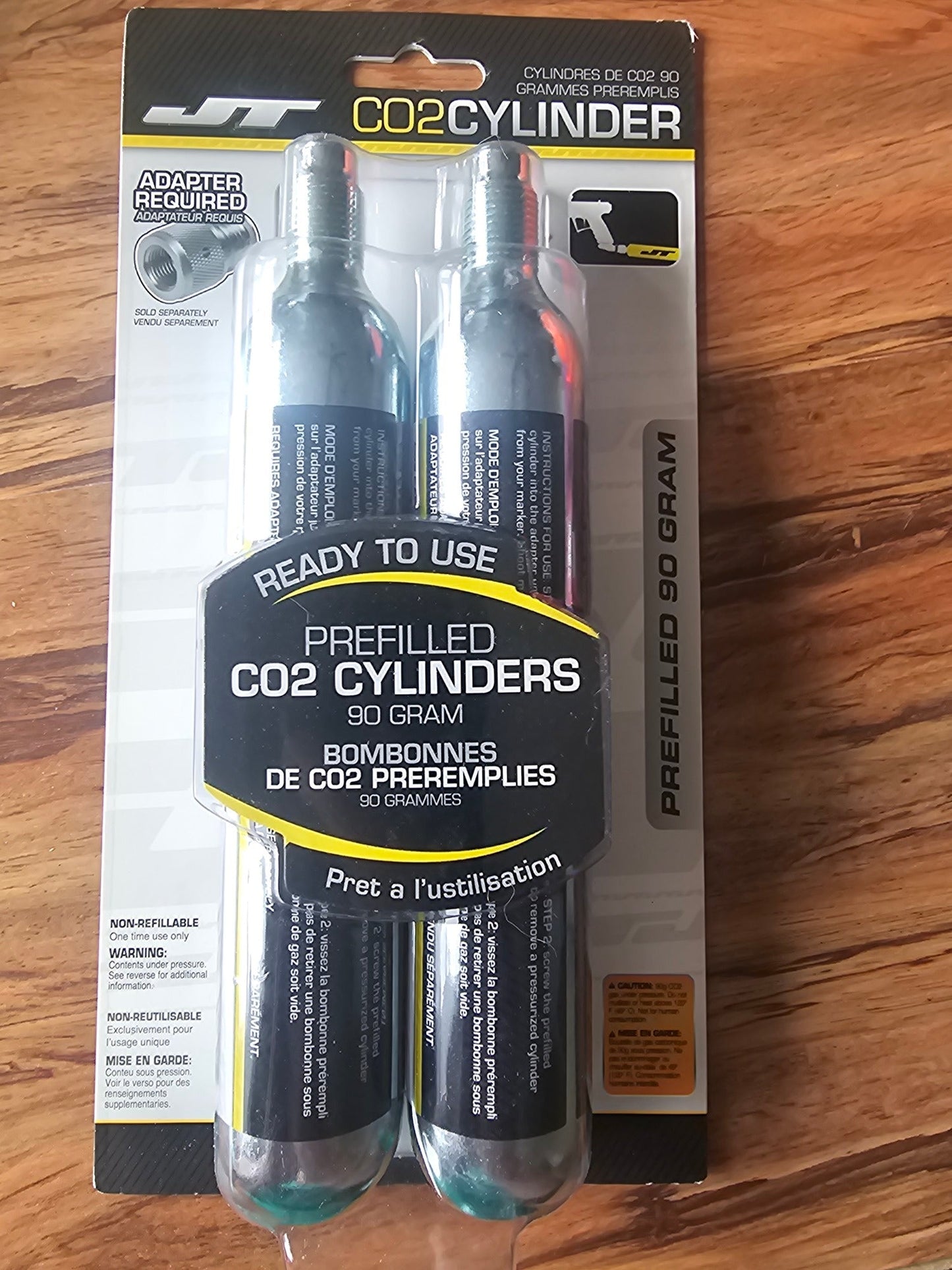 JT 90g Prefilled CO2 Cylinders - 2 Pack