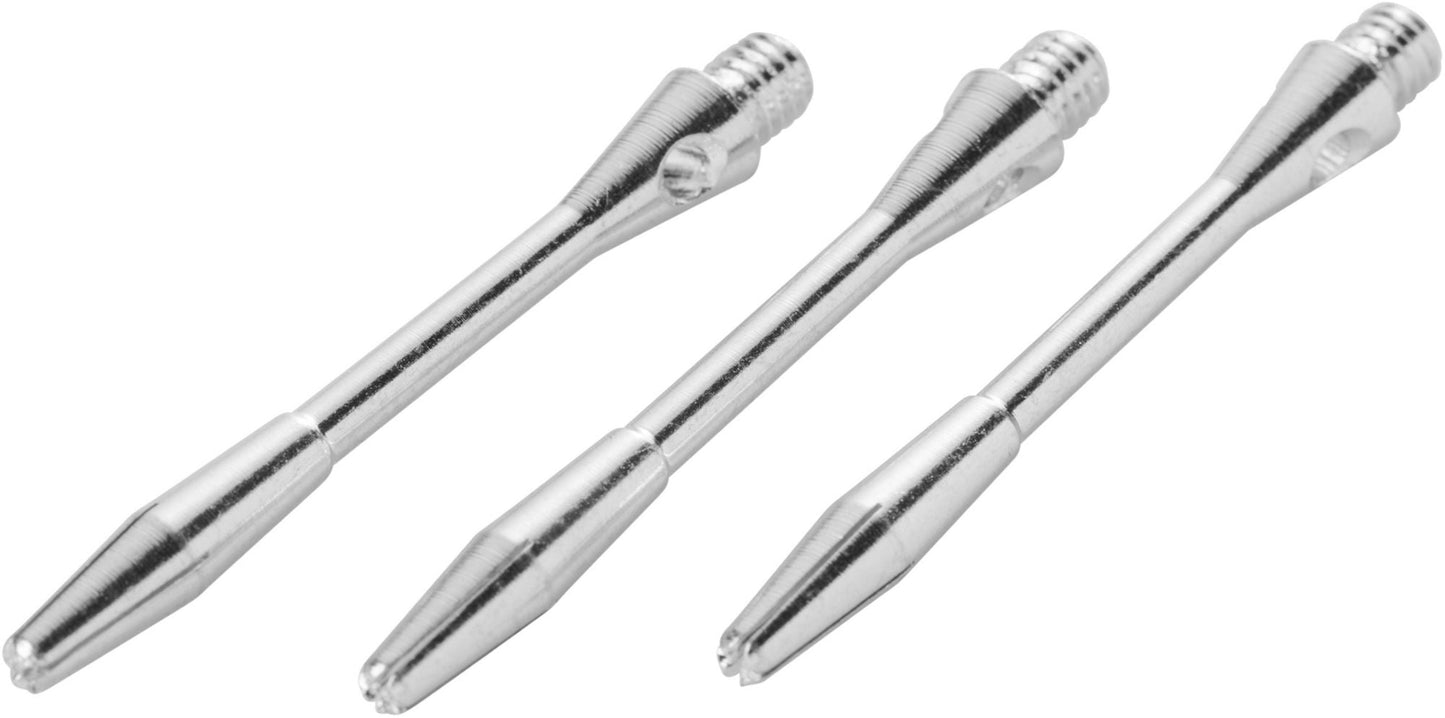 Accudart 48mm Aluminum Dart Shafts with O-Rings - Silver, Set of 3