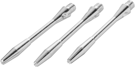 Accudart 48mm Aluminum Dart Shafts with O-Rings - Silver, Set of 3