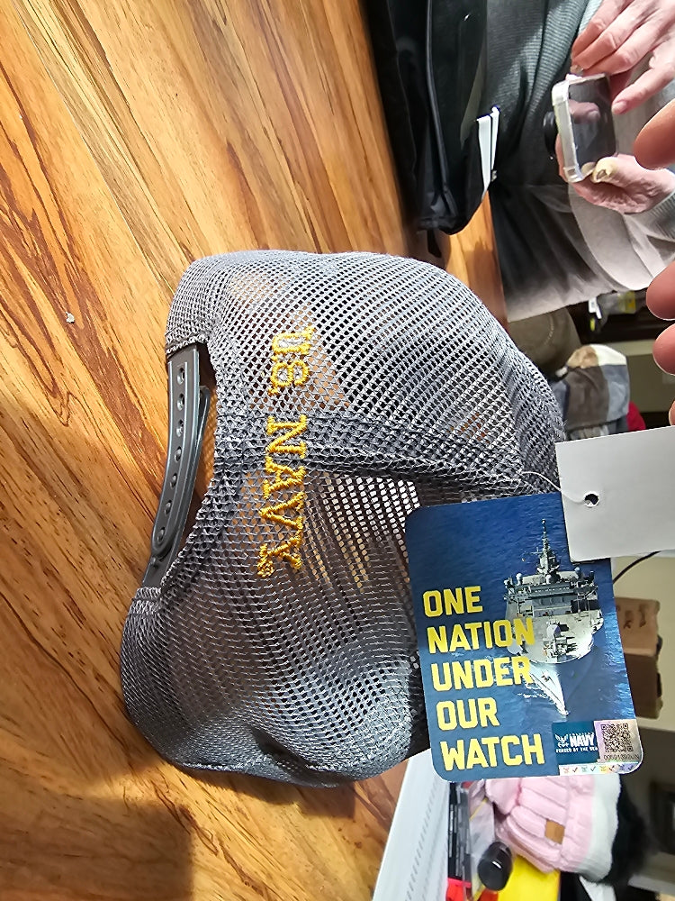 U.S. Navy Official Licensed Trucker Hat - USN Embroidered Mesh Cap