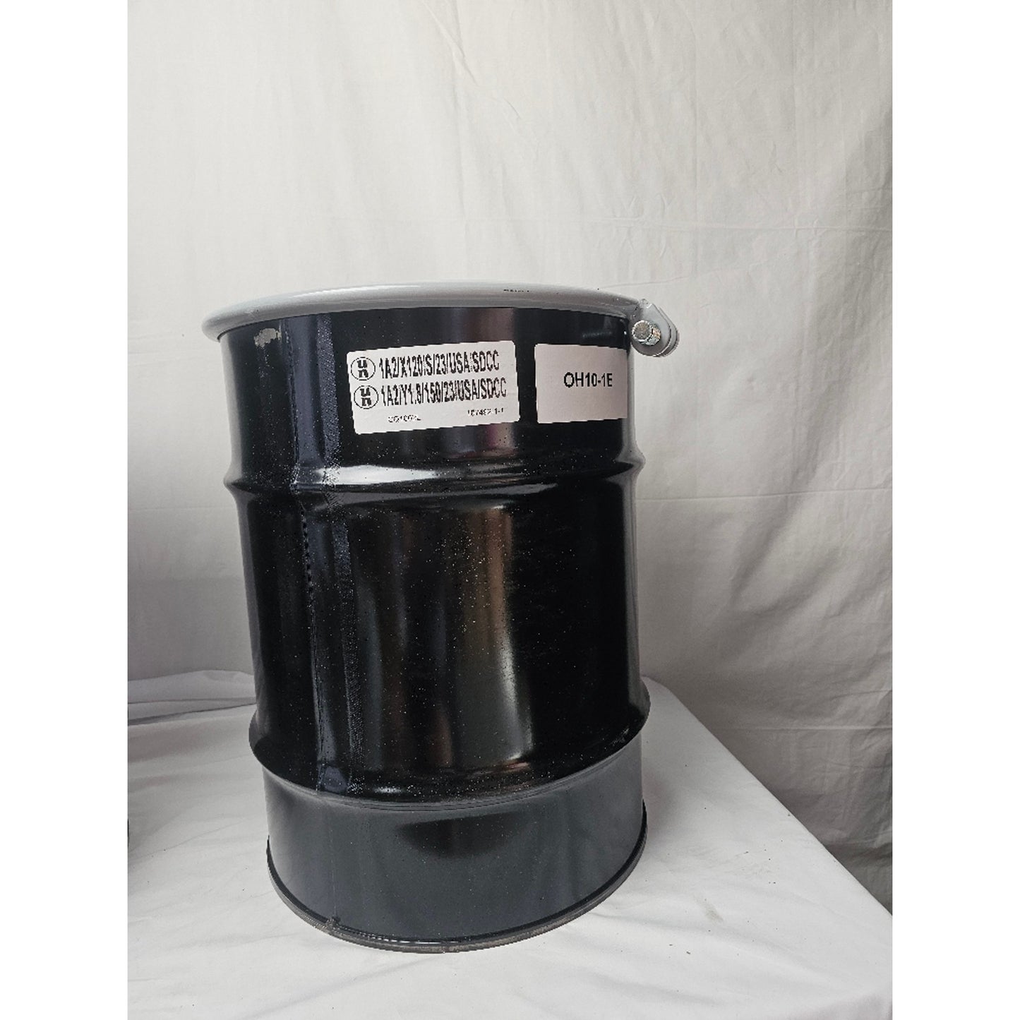 SKOLNIK Carbon Steel Open Head Drum, 10 gallons, Bolt Ring, 0.9mm Body Gauge