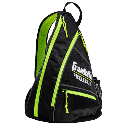 Franklin Sports Pickleball Single Paddle Sling Bag - Black/Neon Green