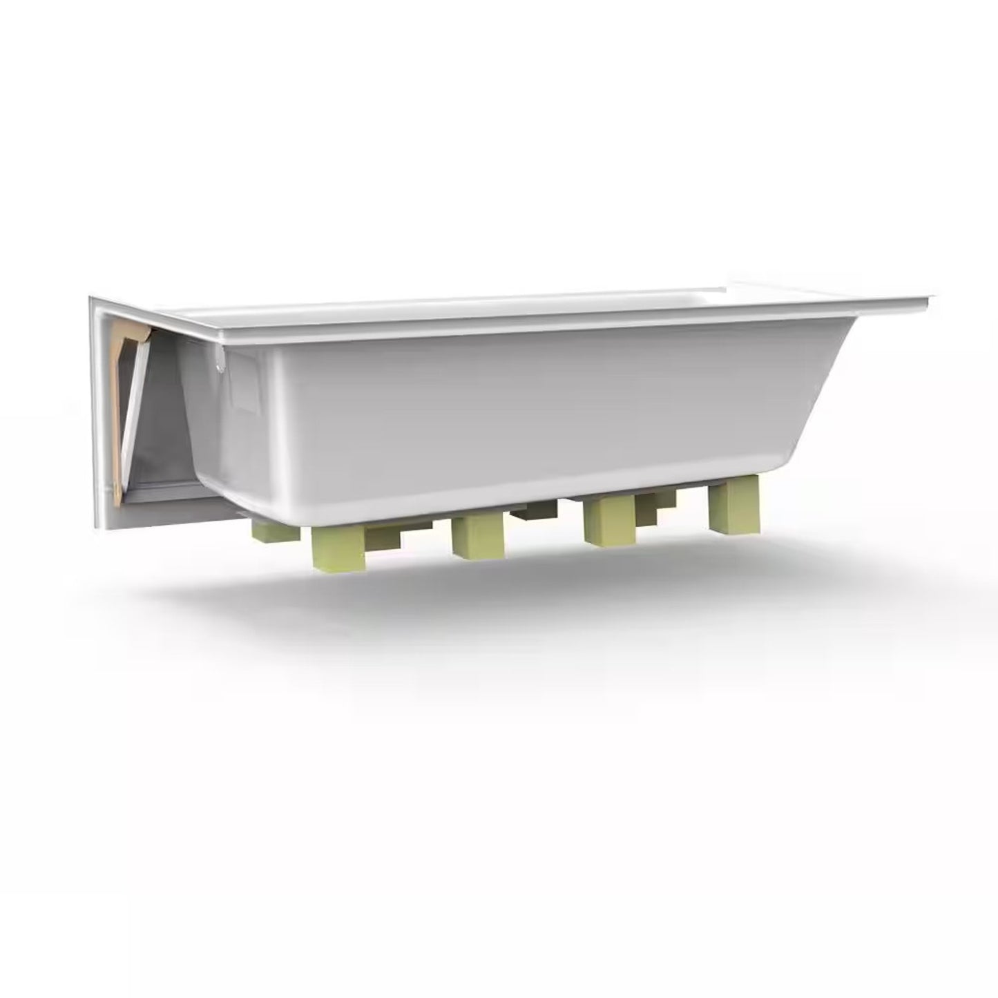 Jacuzzi Fuzion KQ35959 72x60 Rectangular Whirlpool Bathtub, Center Drain - White