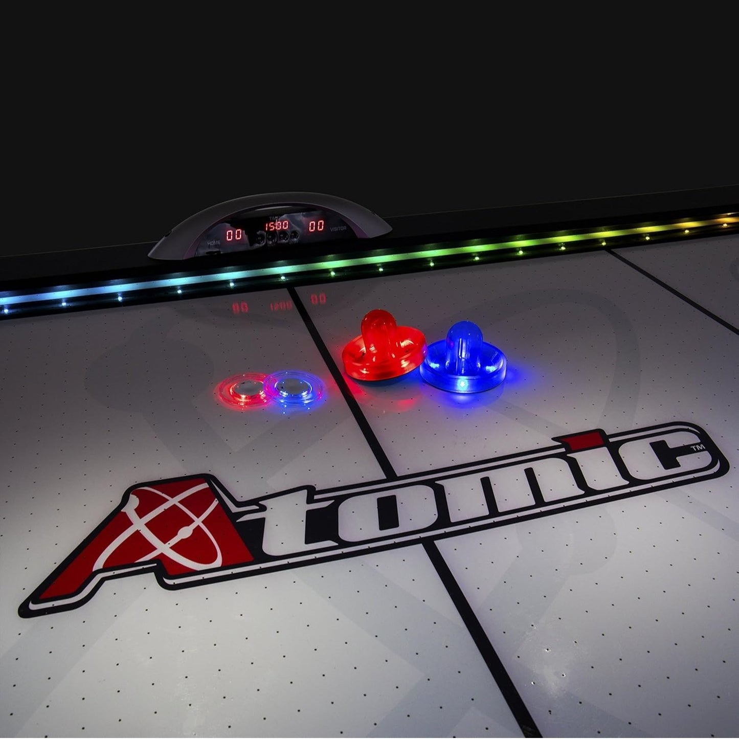 Atomic Top Shelf LED Illuminated 7.5’ Air Hockey Table G04865MDP