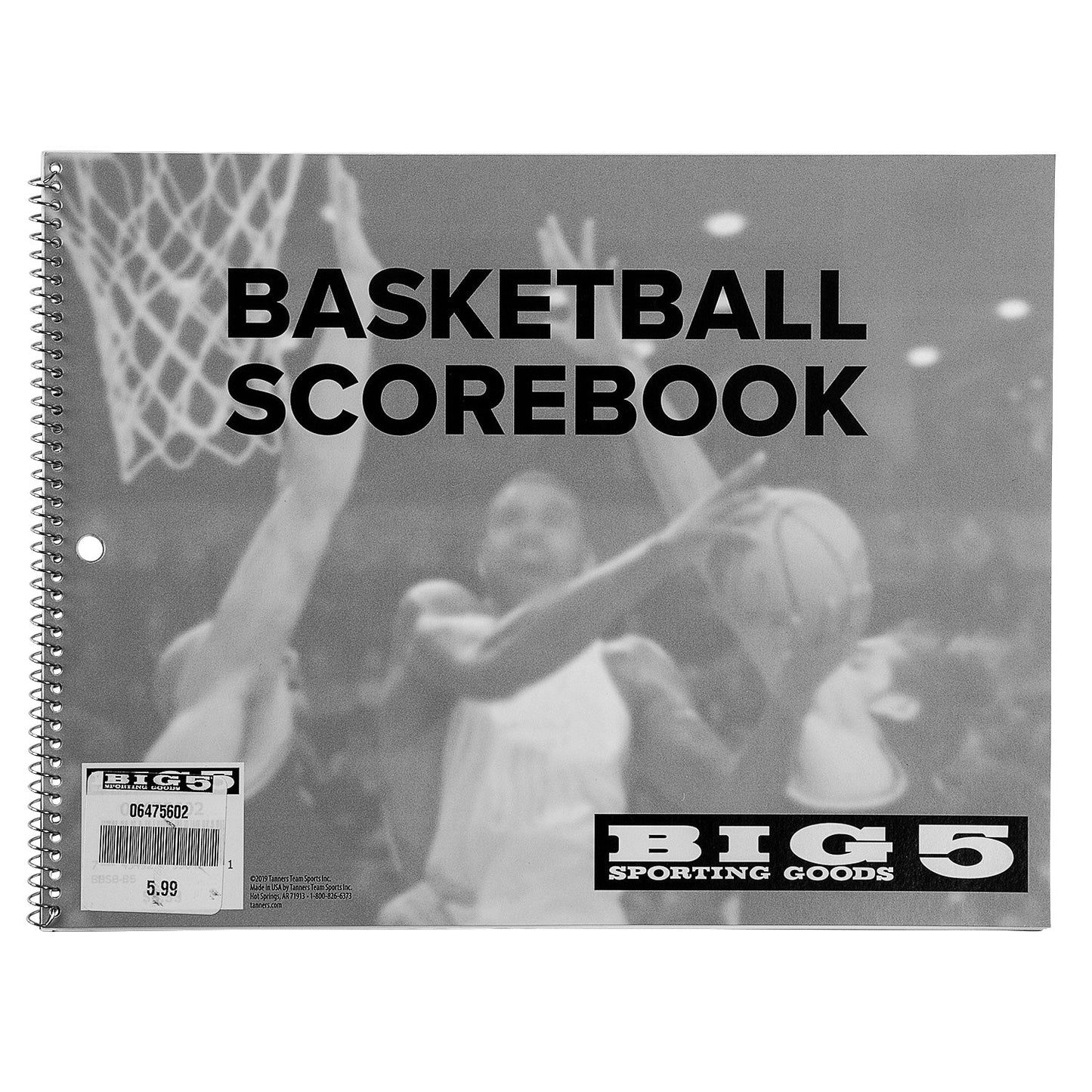 Hibbett Sports Basketball Scorebook - Spiralbound for Coaches & Fans