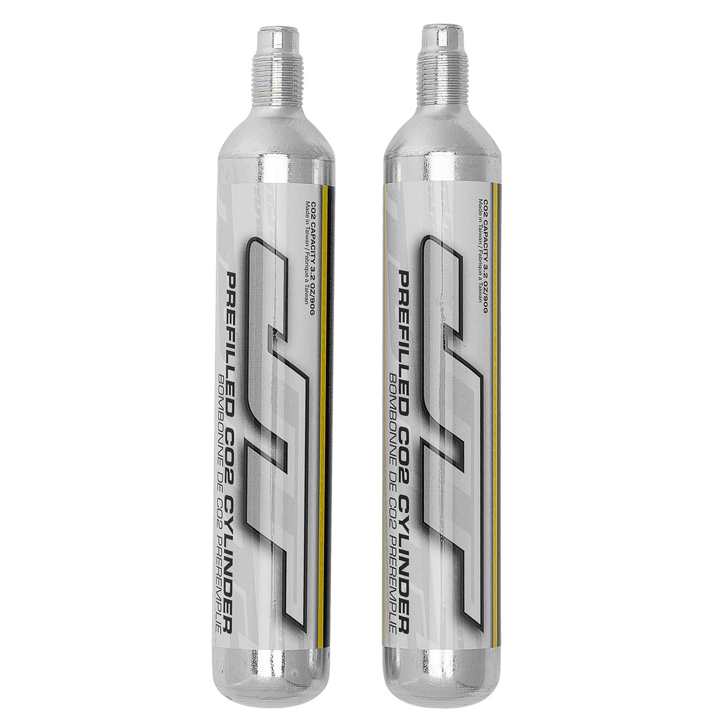 JT 90g Prefilled CO2 Cylinders - 2 Pack