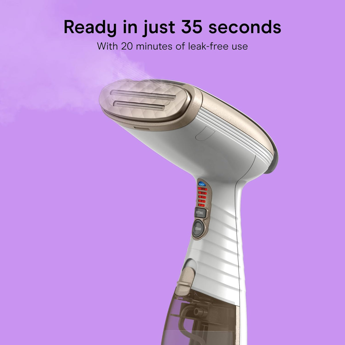 Conair Turbo ExtremeSteam 1875W Handheld Fabric Steamer - White/Champagne