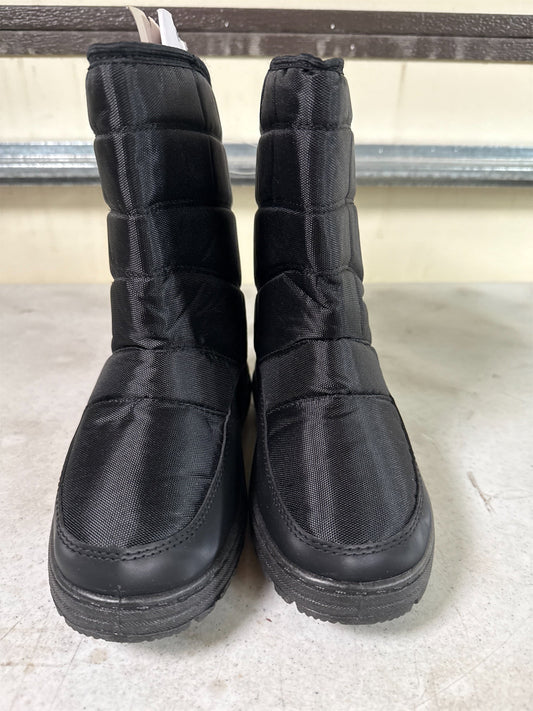 Kids' Black Insulated Snow Boots - Size 4