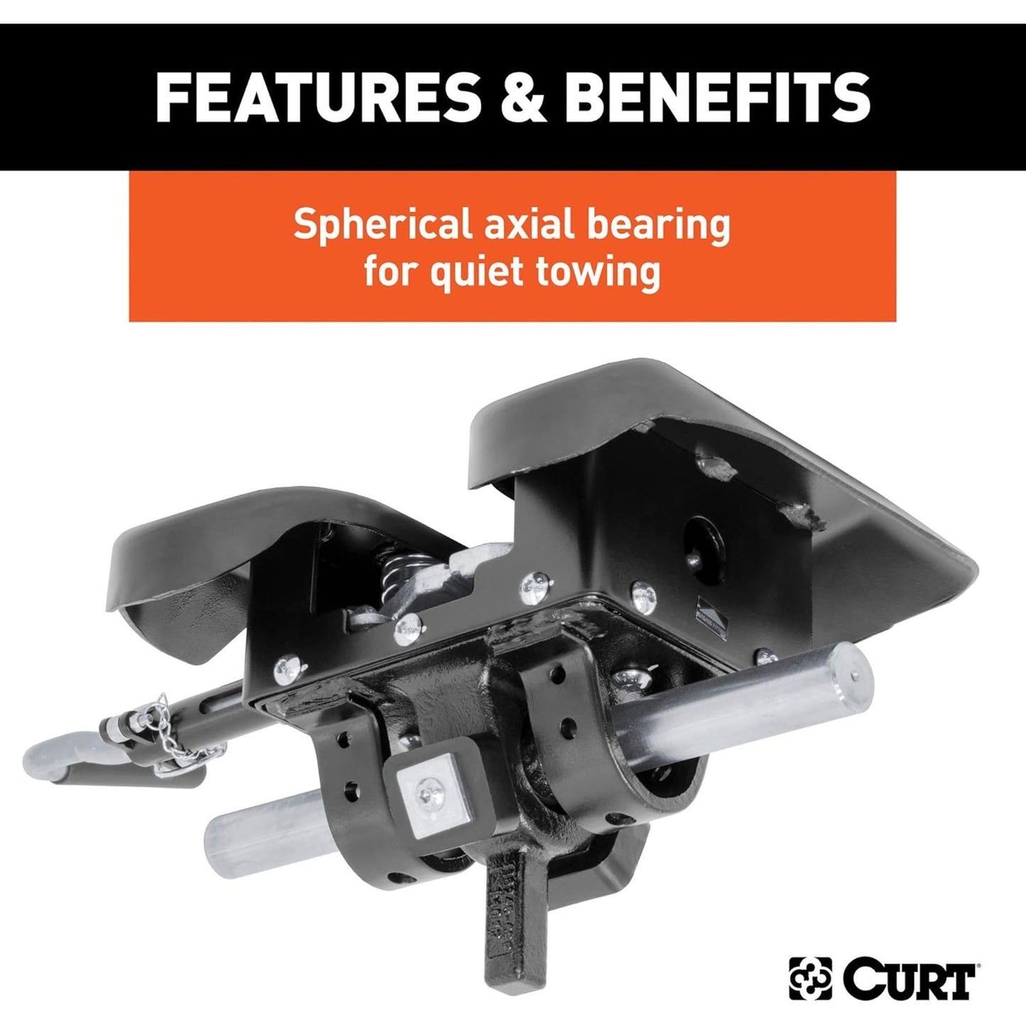CURT Q20 5th Wheel Hitch Head - 20K lbs, Quiet Ride, Easy Operation