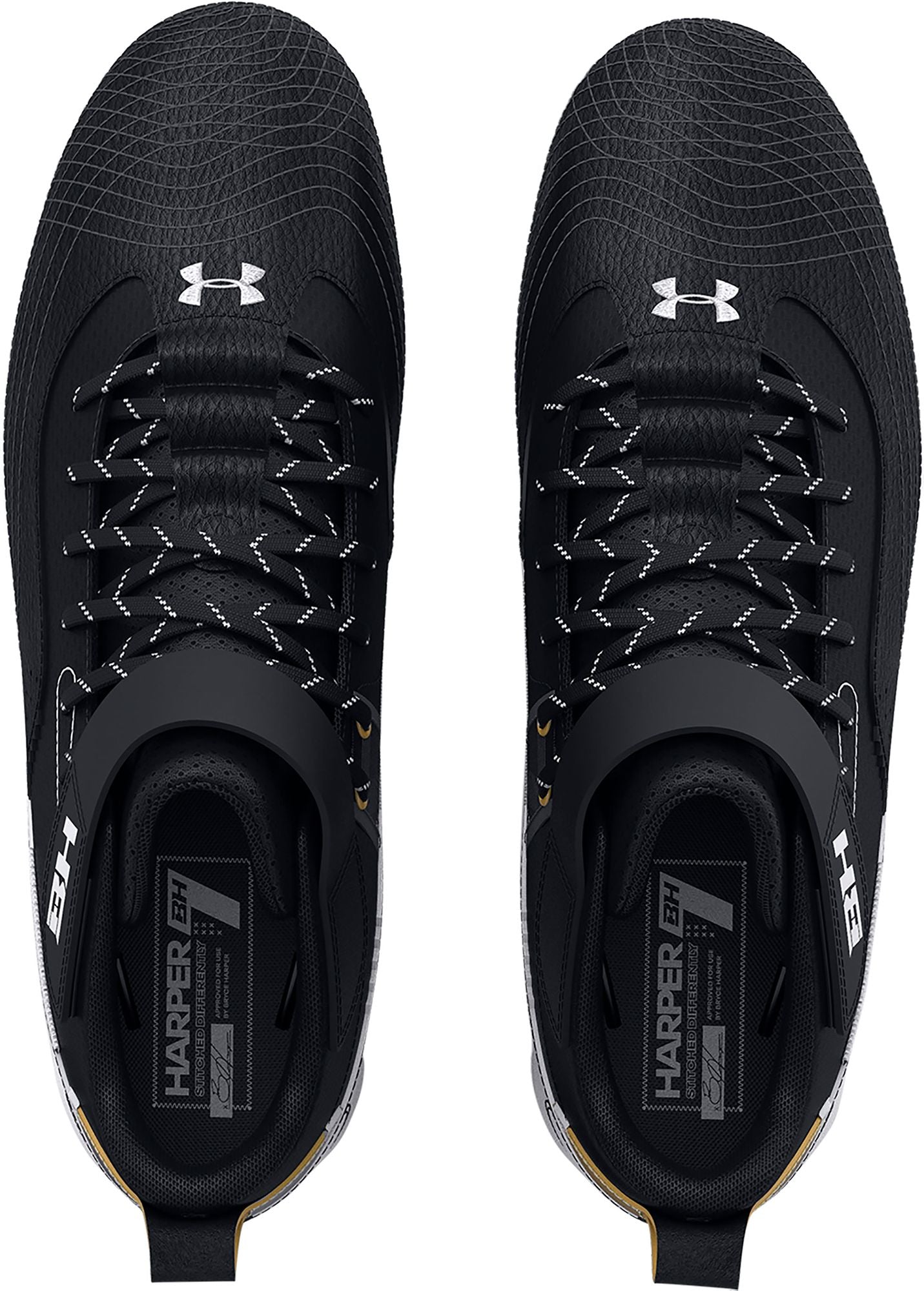 Under Armour Men's Harper 7 RM Baseball Cleats - Black/White, Size 8