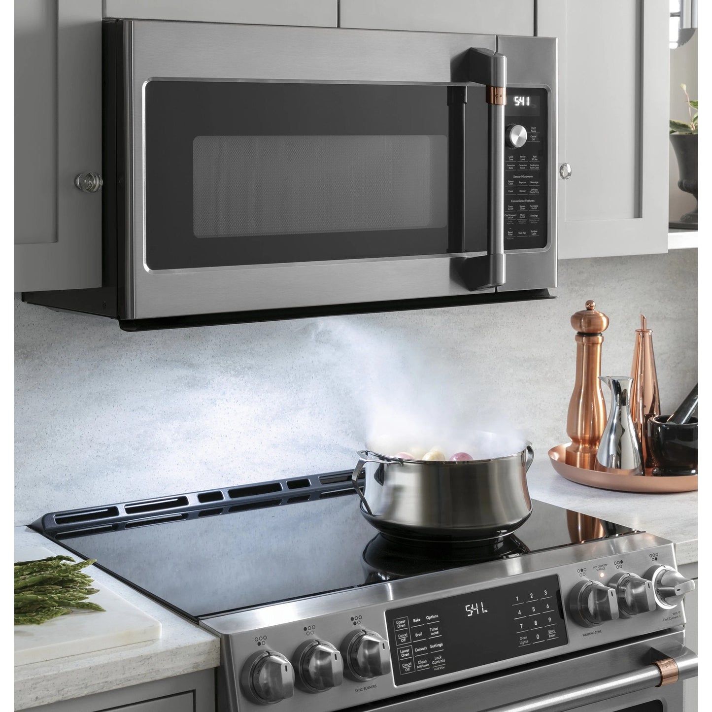 Cafe 1.7-cu ft 950-Watt Air Fry 29.9-in Over-the-Range Convection Microwave with