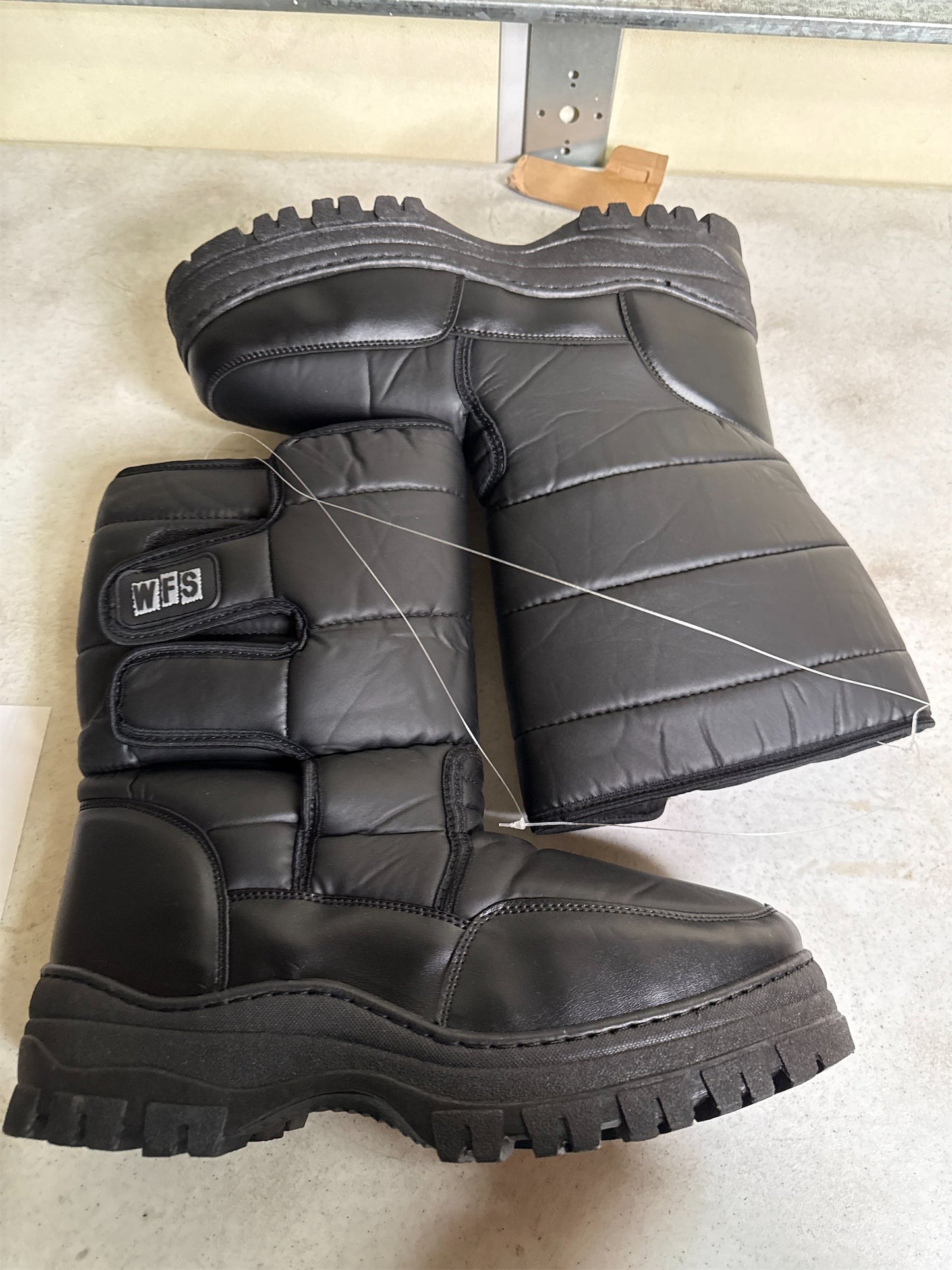 World Famous Sports Men's Snowjogger Winter Boots - Black, Size 13