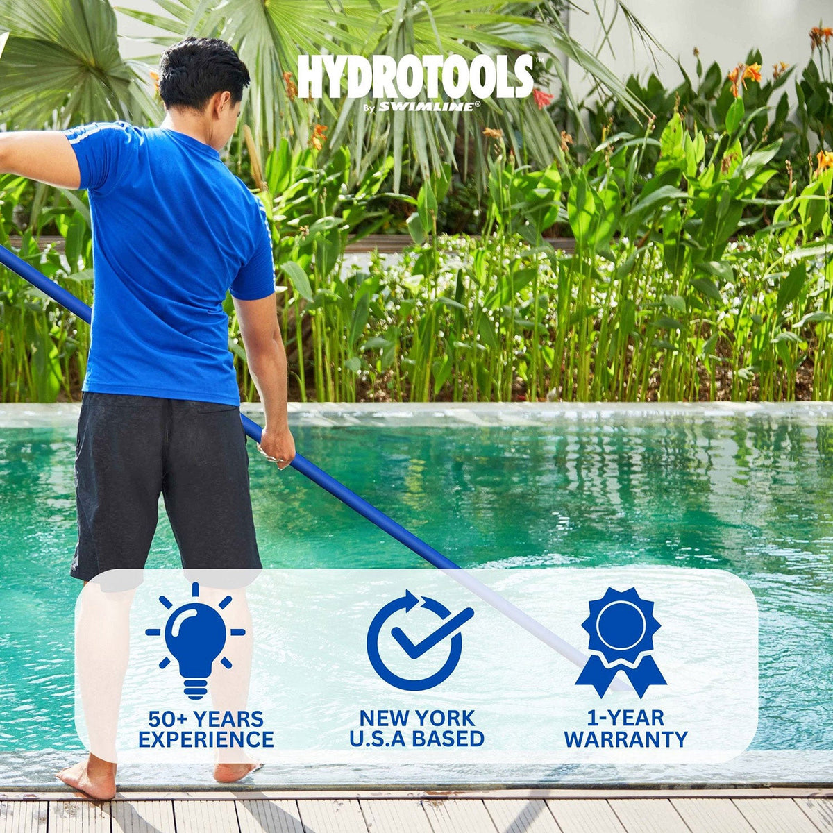 Swimline 6' to 11' Telescoping Pool Maintenance Pole, Blue